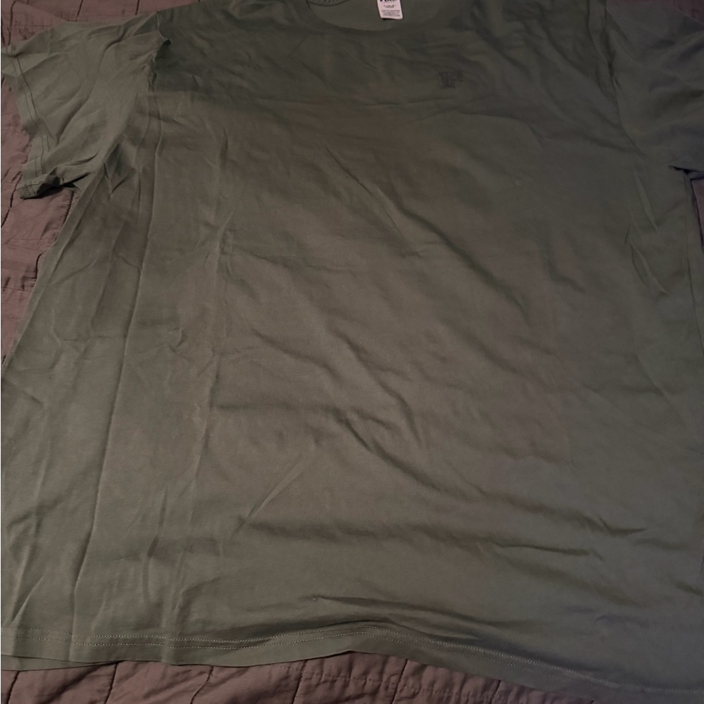 PINK Victoria's Secret Olive Green Campus Tee